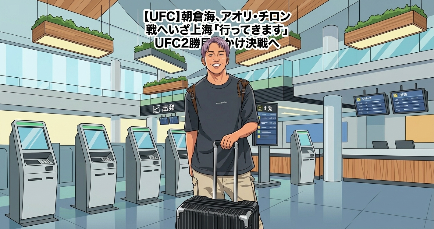 朝倉海、UFC連勝懸け上海へ!8月29日アオリ・チロン戦のチケット情報まとめ