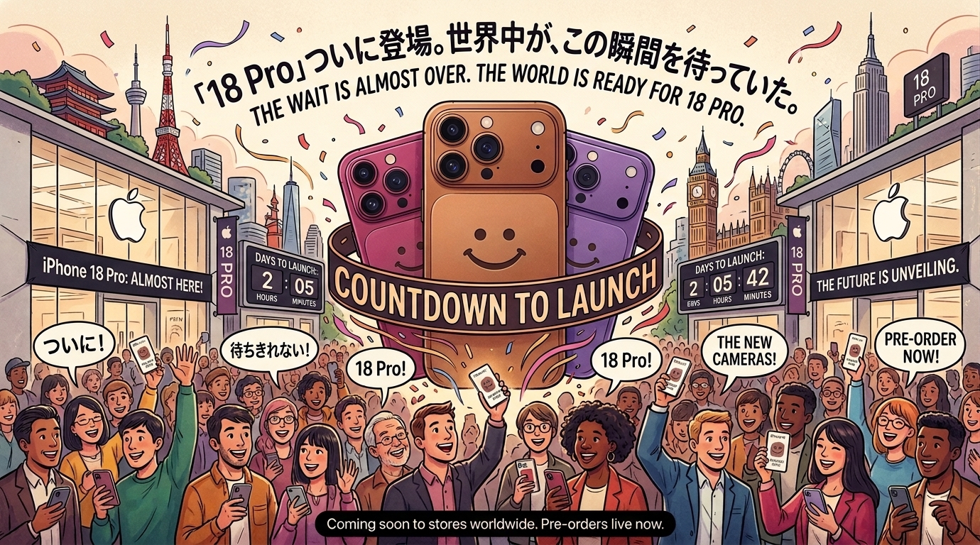 iPhone18 Proの本体イメージ画像。値上げとカラー3色の噂を紹介